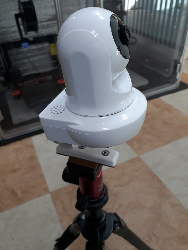 IP camera mount plate for a tripod
