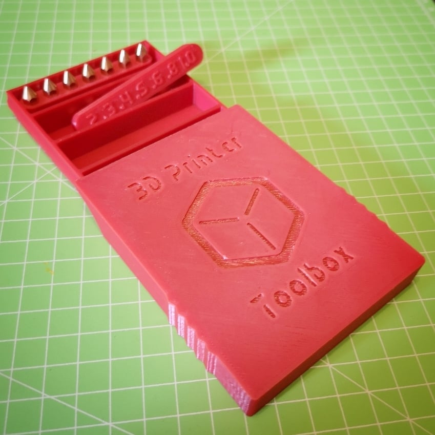 Small Toolbox for 3D Printer Parts (Bolts, Nuts, Nozzles)
