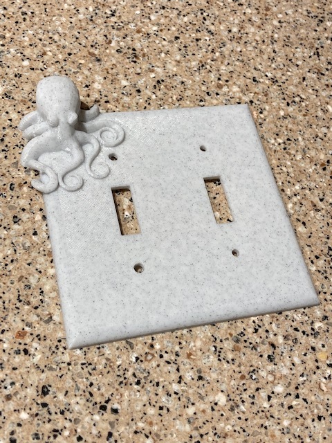 Octopus Double Light Switch Plate