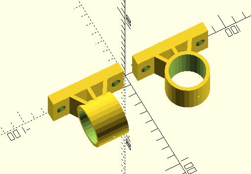 Parametric Ceiling Curtain Rod Mount