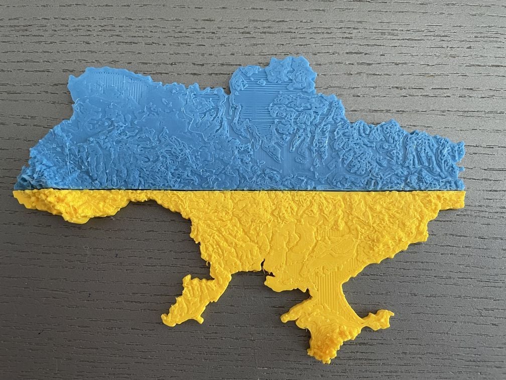 Ukraine topographic map (relief)