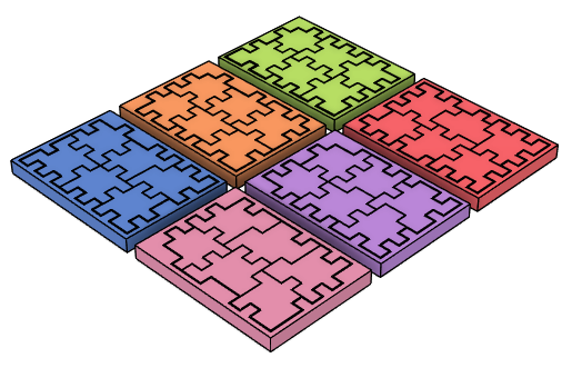 6 x Cube Puzzle 