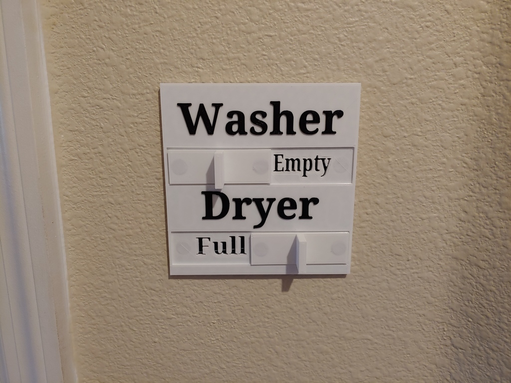 Laundry Washer & Dryer Status Sign