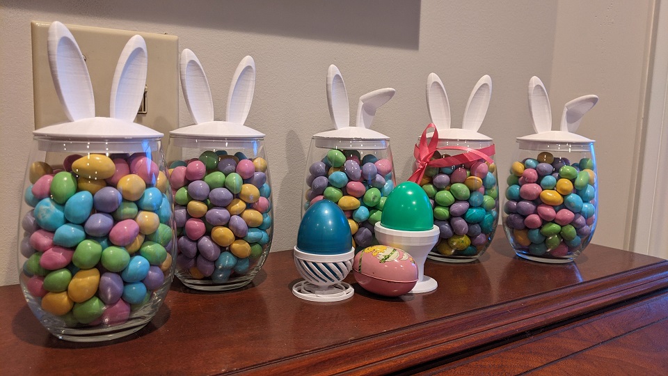 Easter Rabbit Ears Jar Toppers