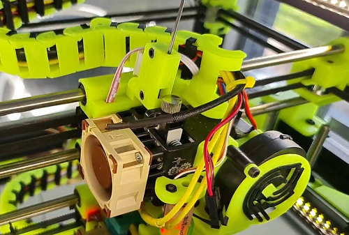 Hemera Mount for Hypercube Evolution with BLTouch, Filament Sensor and5015 blower