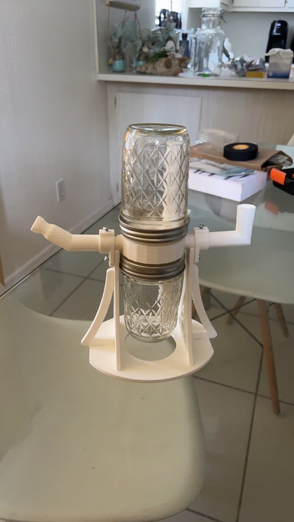 Small Mason Jar Gravity Pipe - Remix for Printing