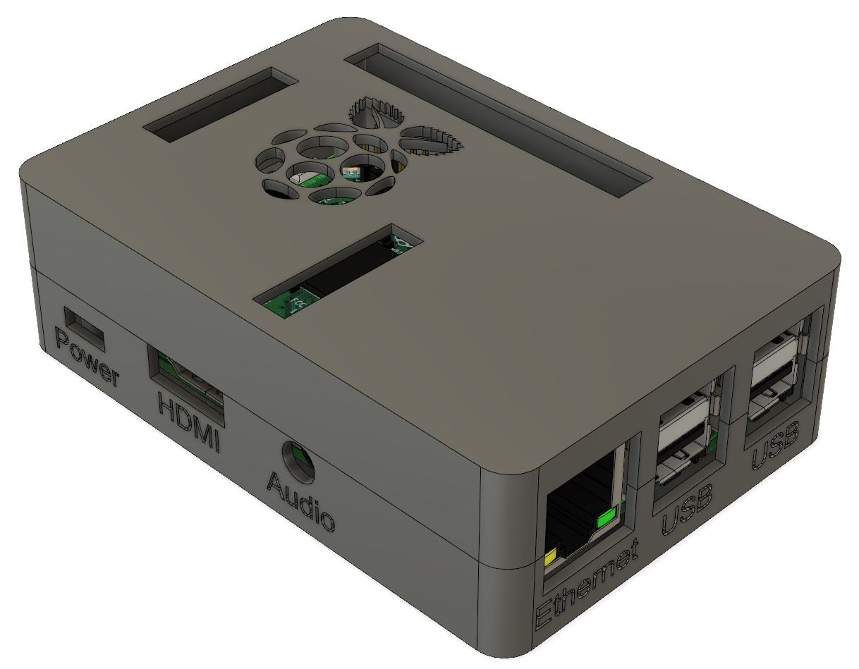 Raspberry Pi Enclosure With Logo (Screwless/Tooless Design)