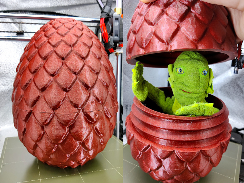 Extra Large Dragon Egg with Threads - (300 percent scaled version)