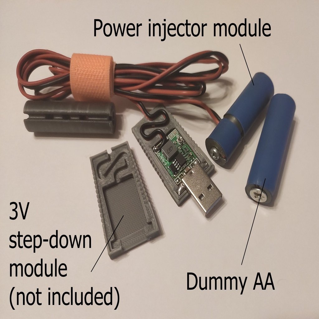 AA dummy and power injector battery