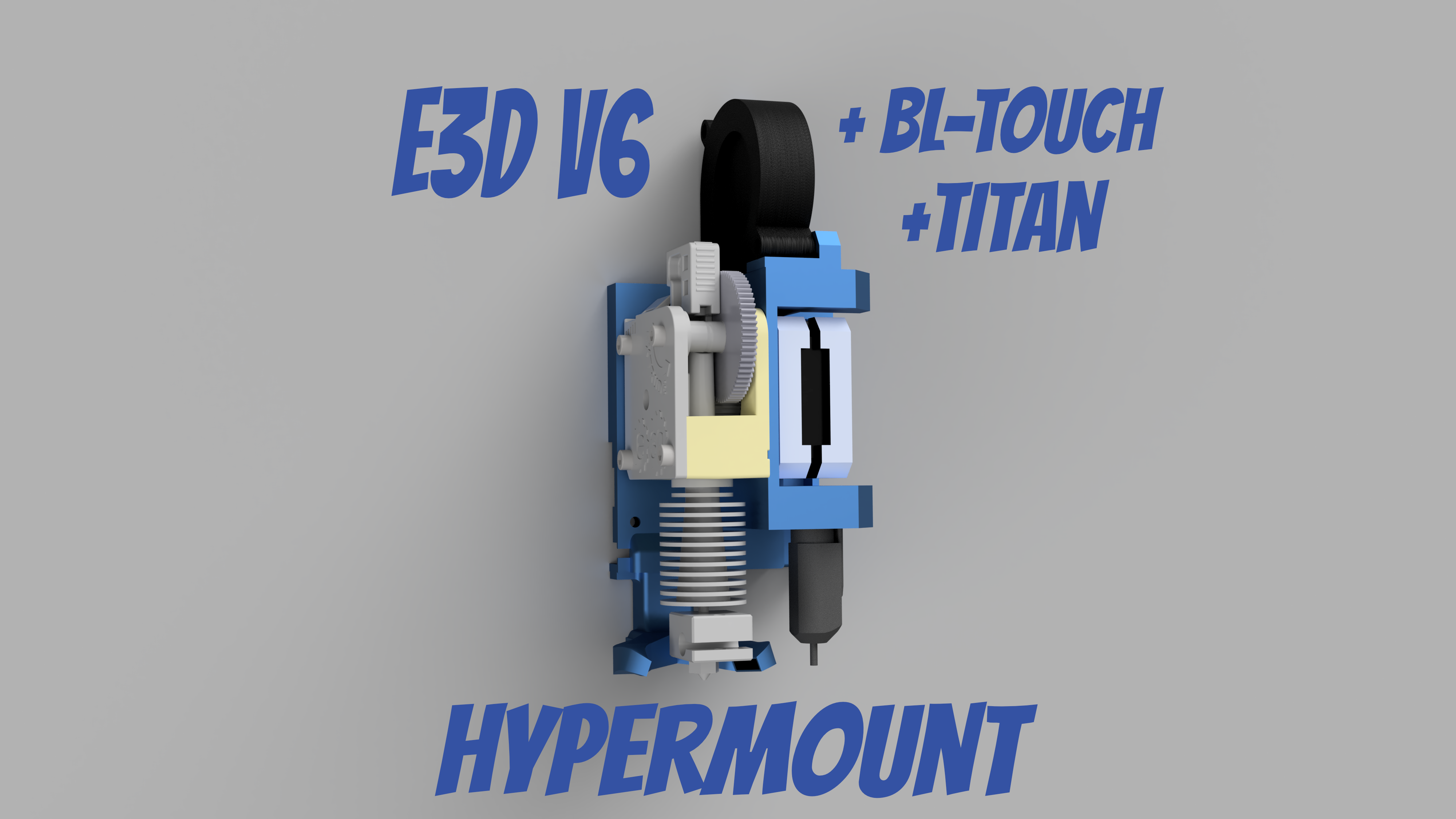 Hypermount - Direct Extruder / Titan / e3d v6 for Hypercube Evolution