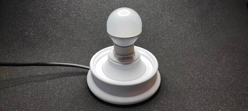E14 lighting socket base for spherical lithophane