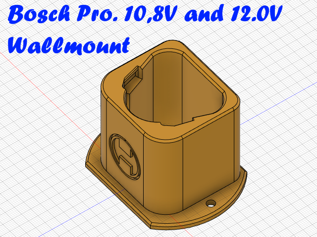 Wallmout for Bosch Pro. 10,8V & 12.0V battery pack