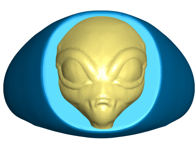 Alien Signet Ring with Resizing Instructions