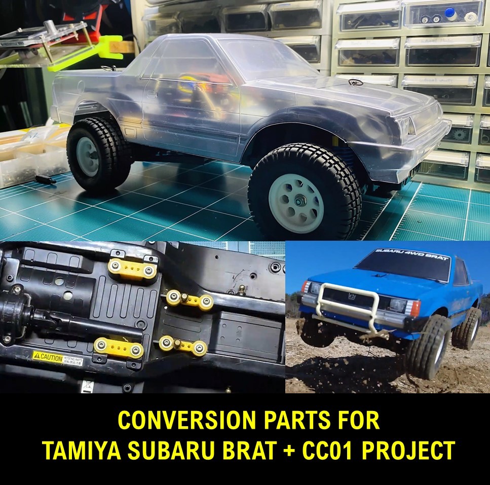4WD Conversion Parts for Tamiya Subaru Brat using CC-01 Chassis