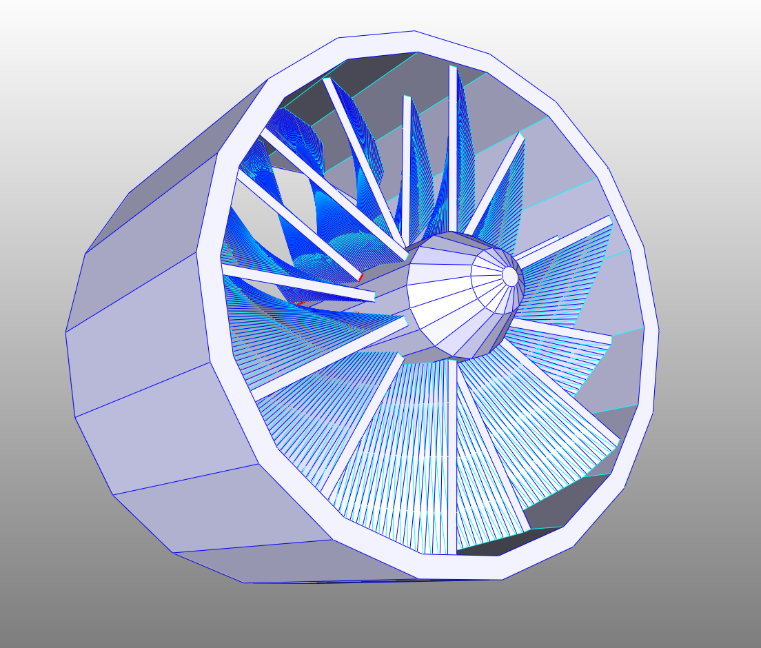 Turbine Blade Assembly (Not 3D Print Ready)