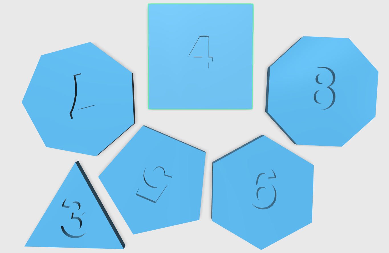 Shapes; use for simple angles when drawing