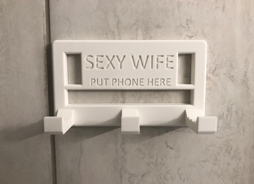 Shower Phone Mount With Adjustable Angles (Sexy Wife Version)