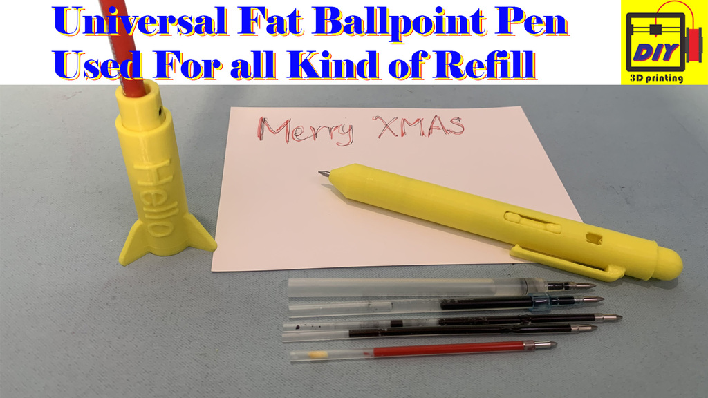 Universal fat ballpoint pen can use all kinds of refill