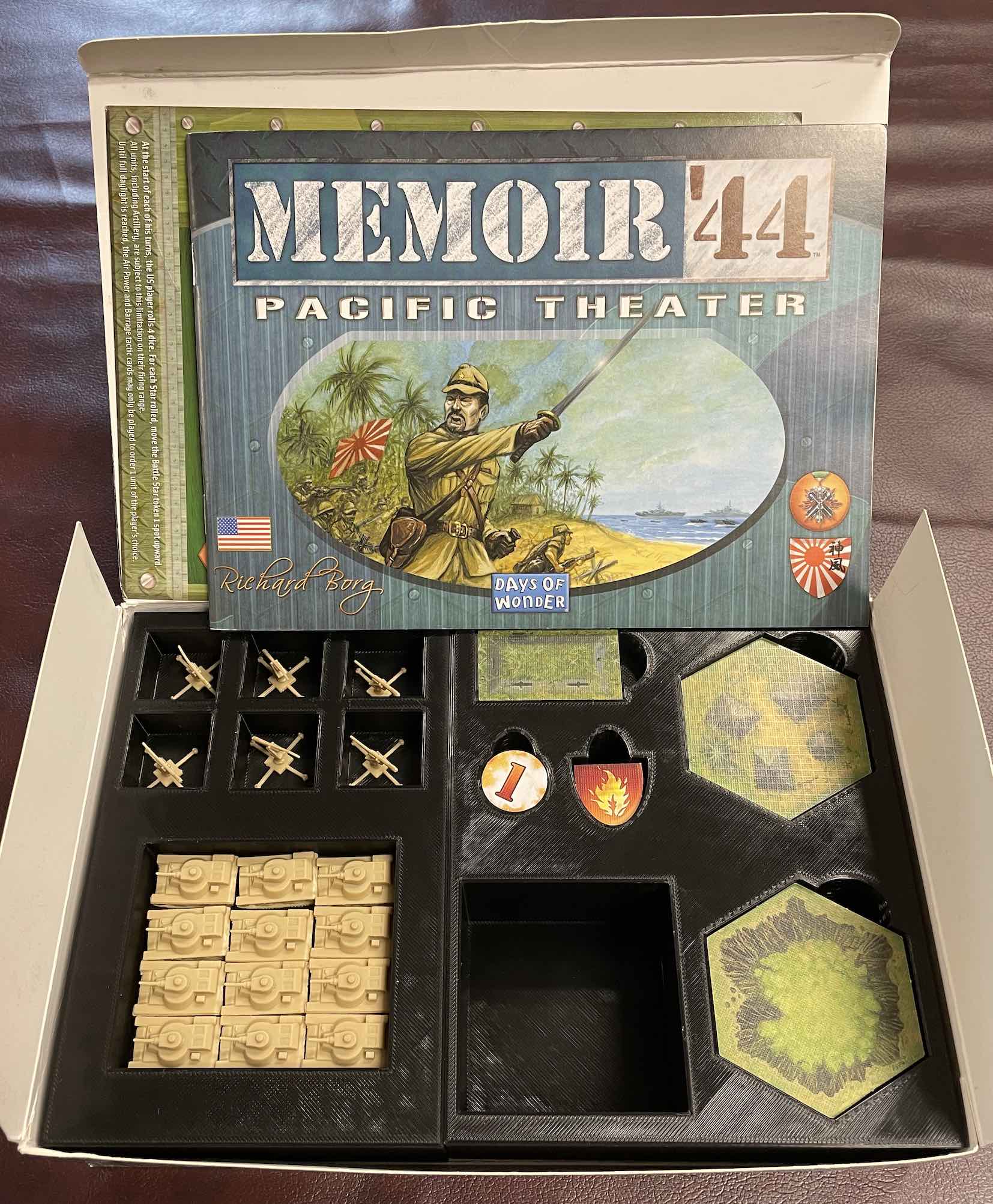Memoir 44 Pacific Theater Board Game Organizer