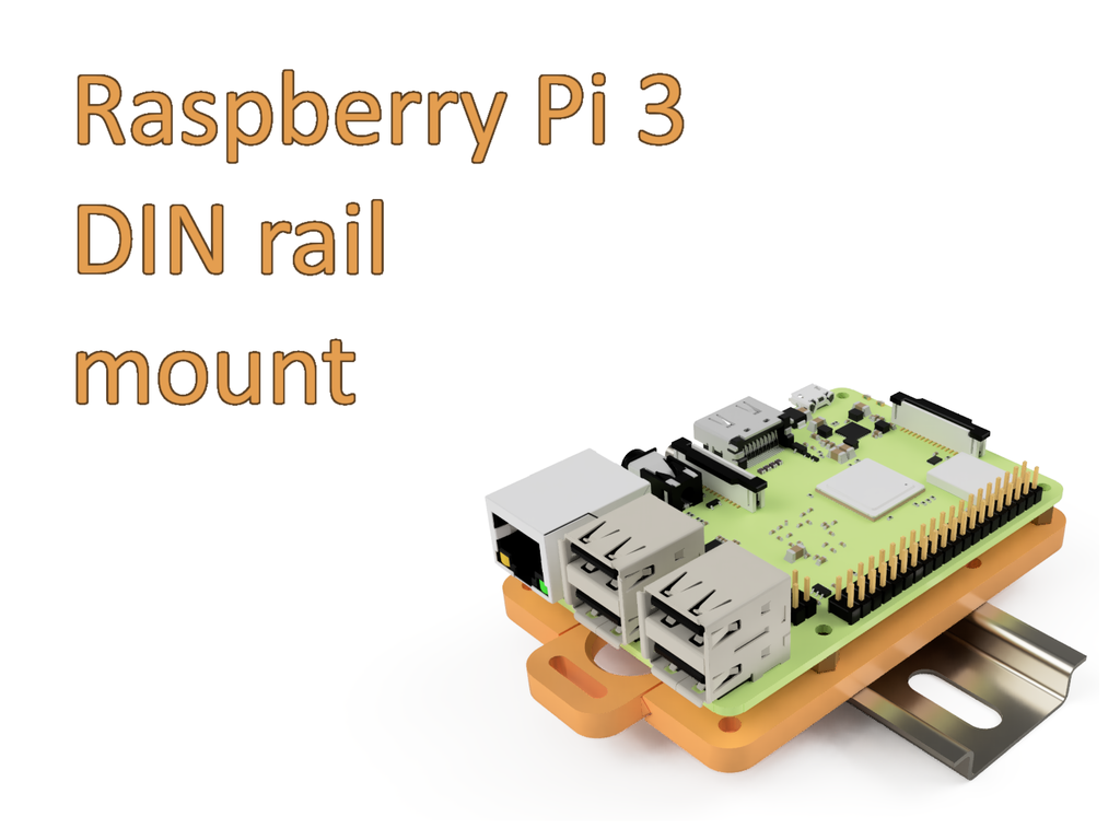 Raspberry Pi 3 DIN rail mount