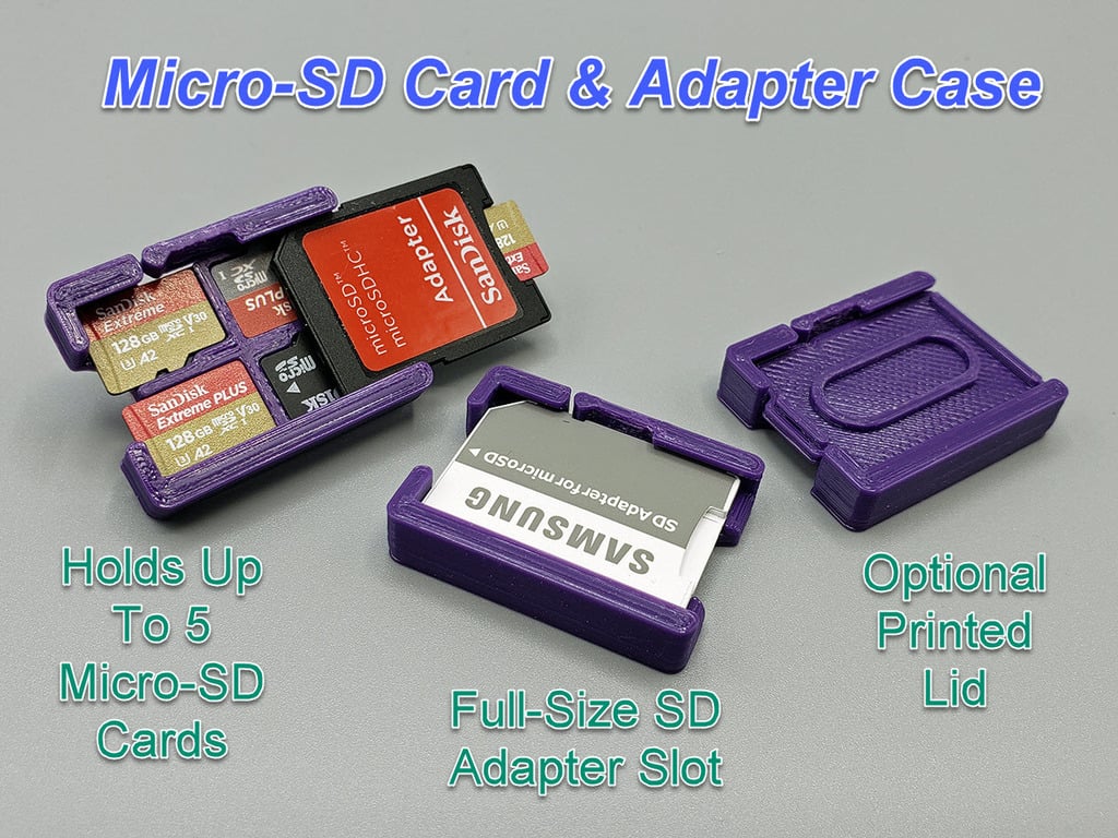 Micro-SD Card & Adapter Case, Small