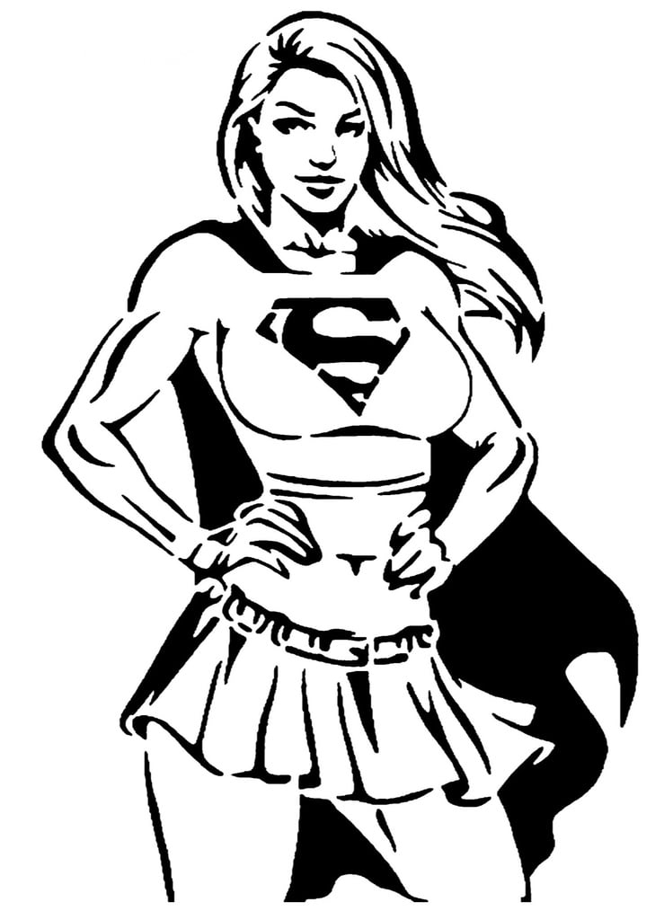 Super Girl stencil 5