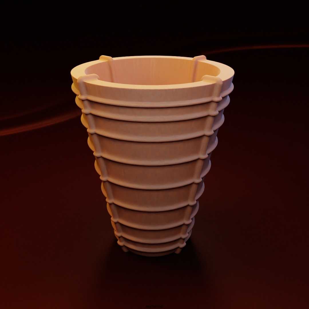 Ribbed vase