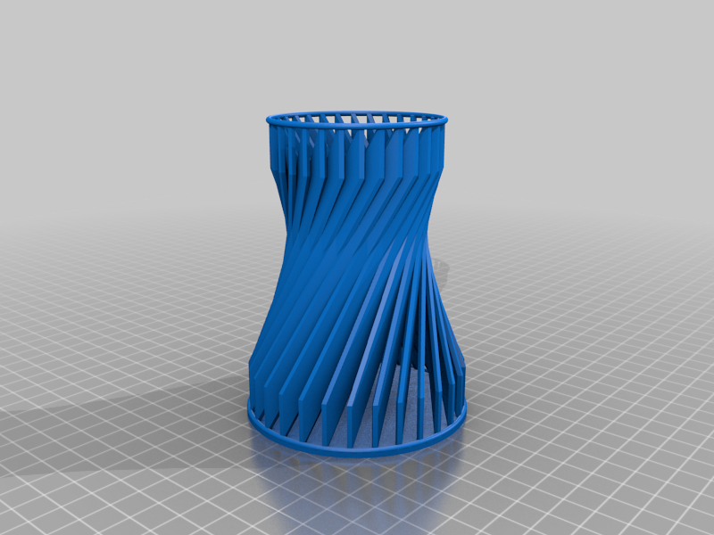 Bladed / Vaned cooling tower pen / pencil holder (Parametric)