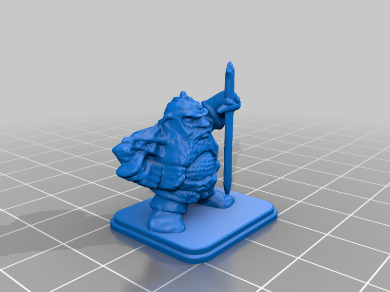 HeroQuest Dwarf Chainmail Helmet Broad Sword