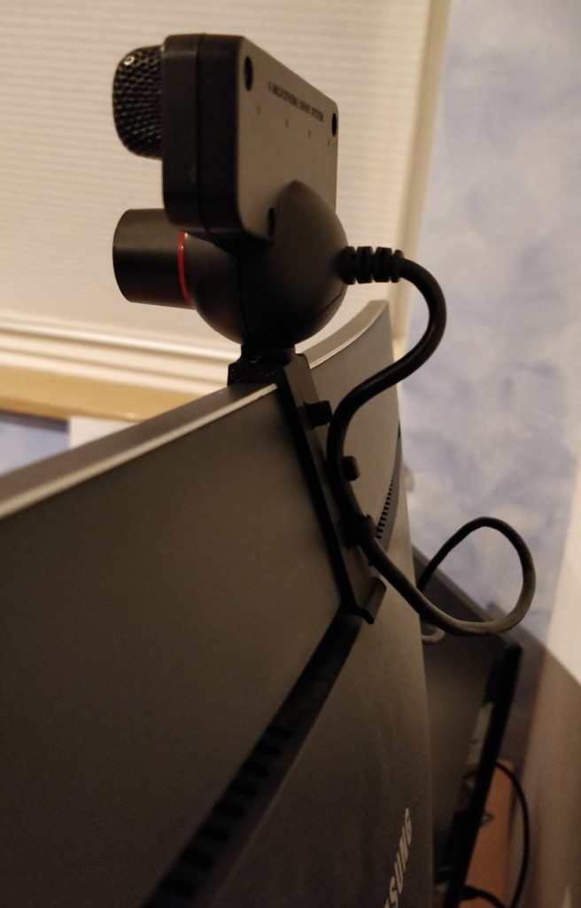 PS3 Eye Camera Headtracking Display Mount for Samsung curved Monitor