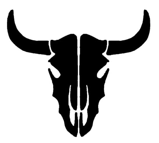 Bull Skull stencil