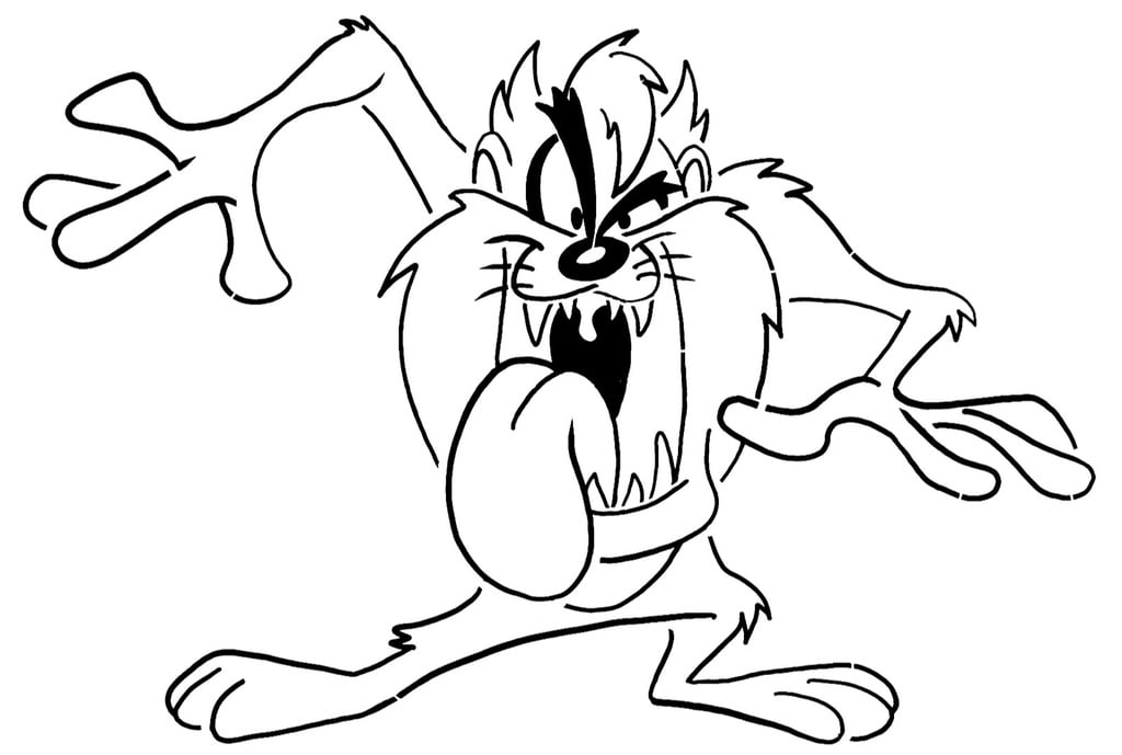 Tasmanian devil stencil 2