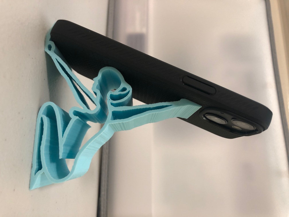 Kneeling Girl Phone Stand for iPhone Mini