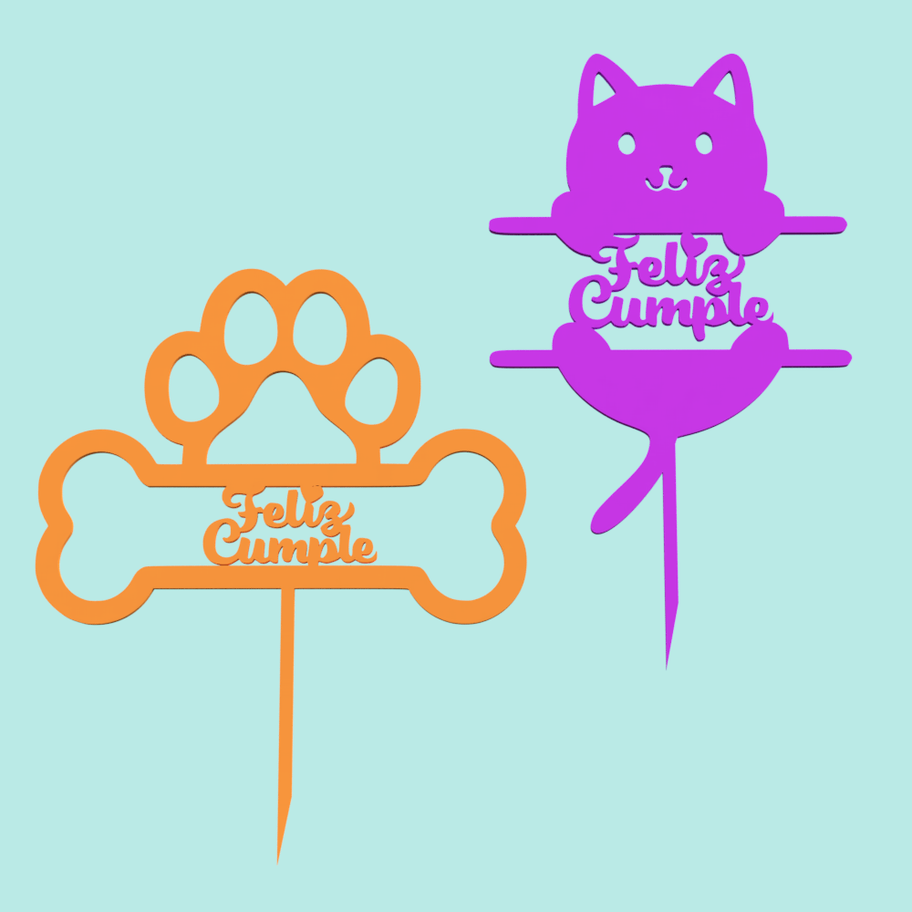 TOPPER DOG AND CAT CAKE file stl free 