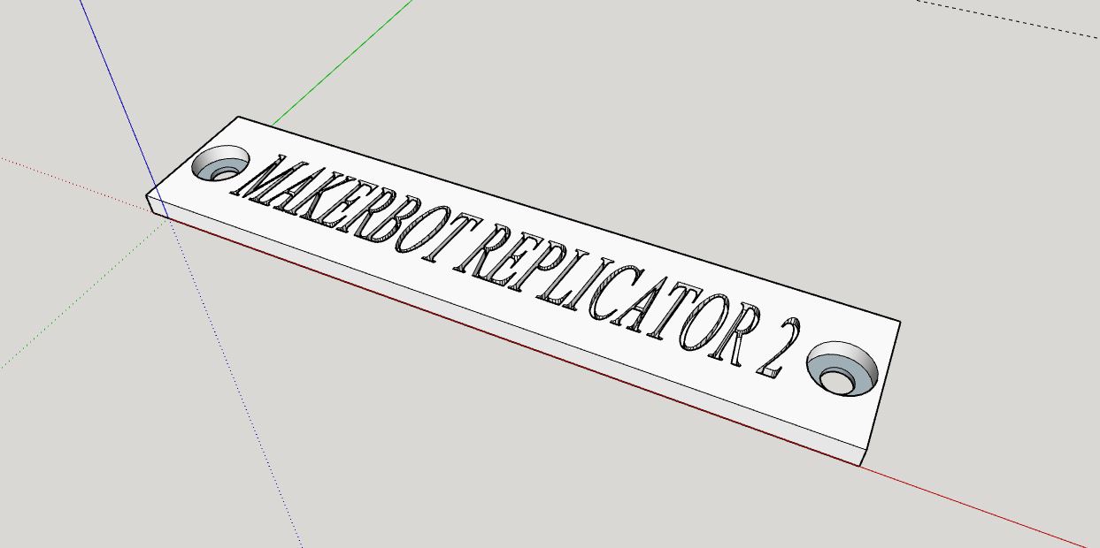 Makerbot replicator 2 front face plate