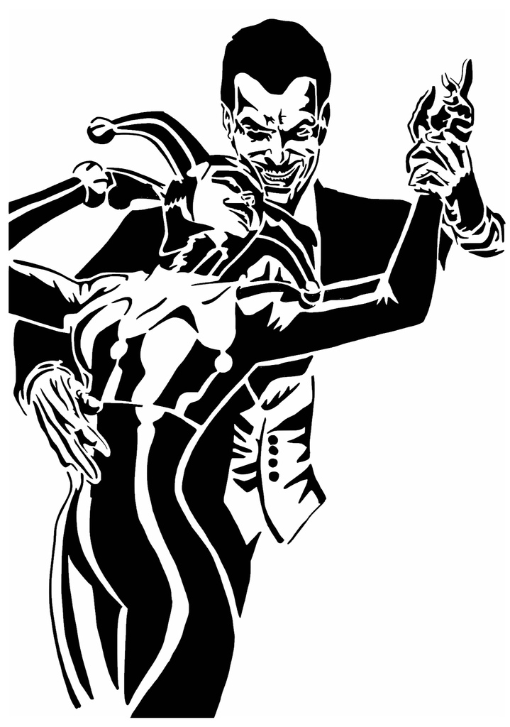 Joker and Harley stencil 1