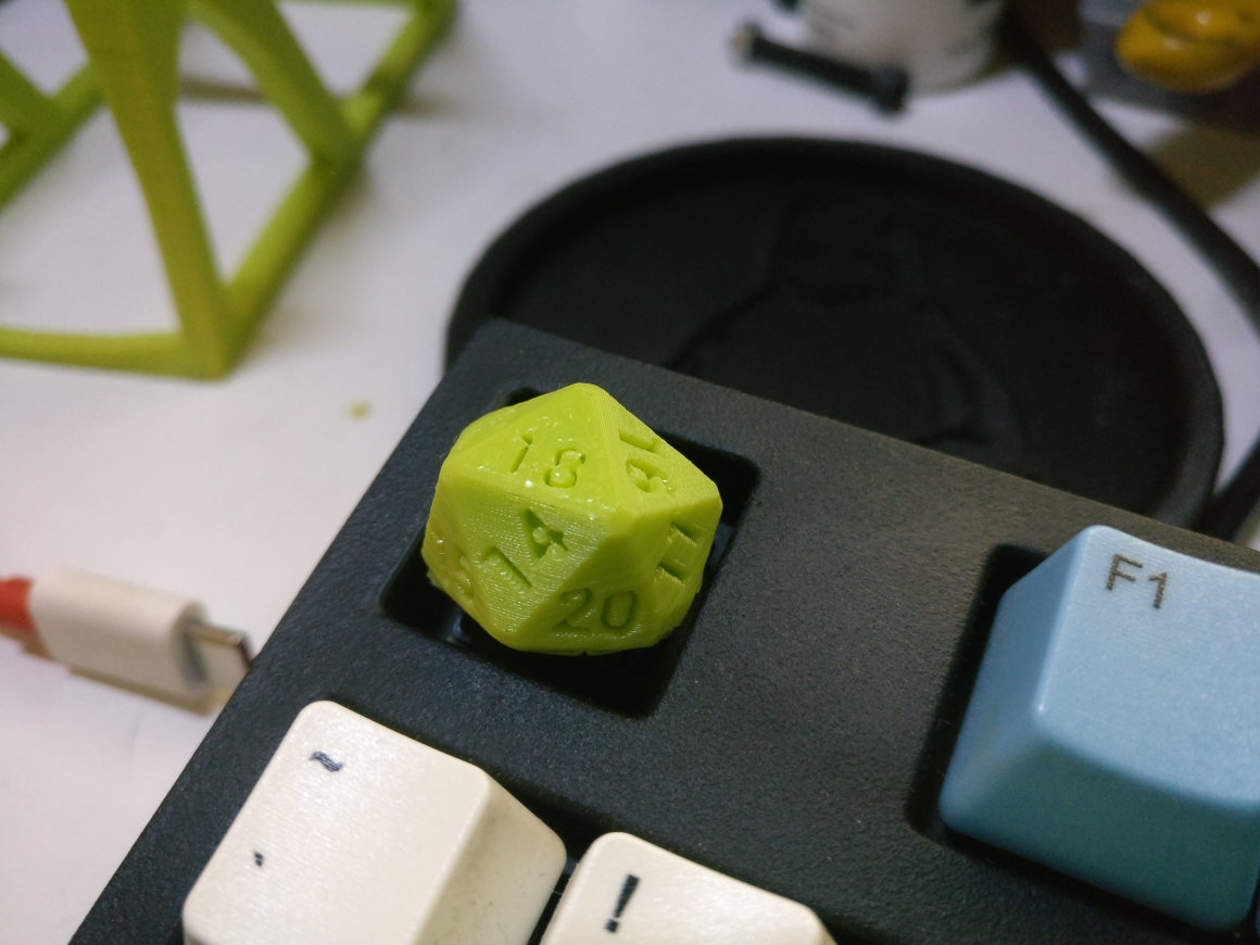 d20 Gaming Dice Keycap