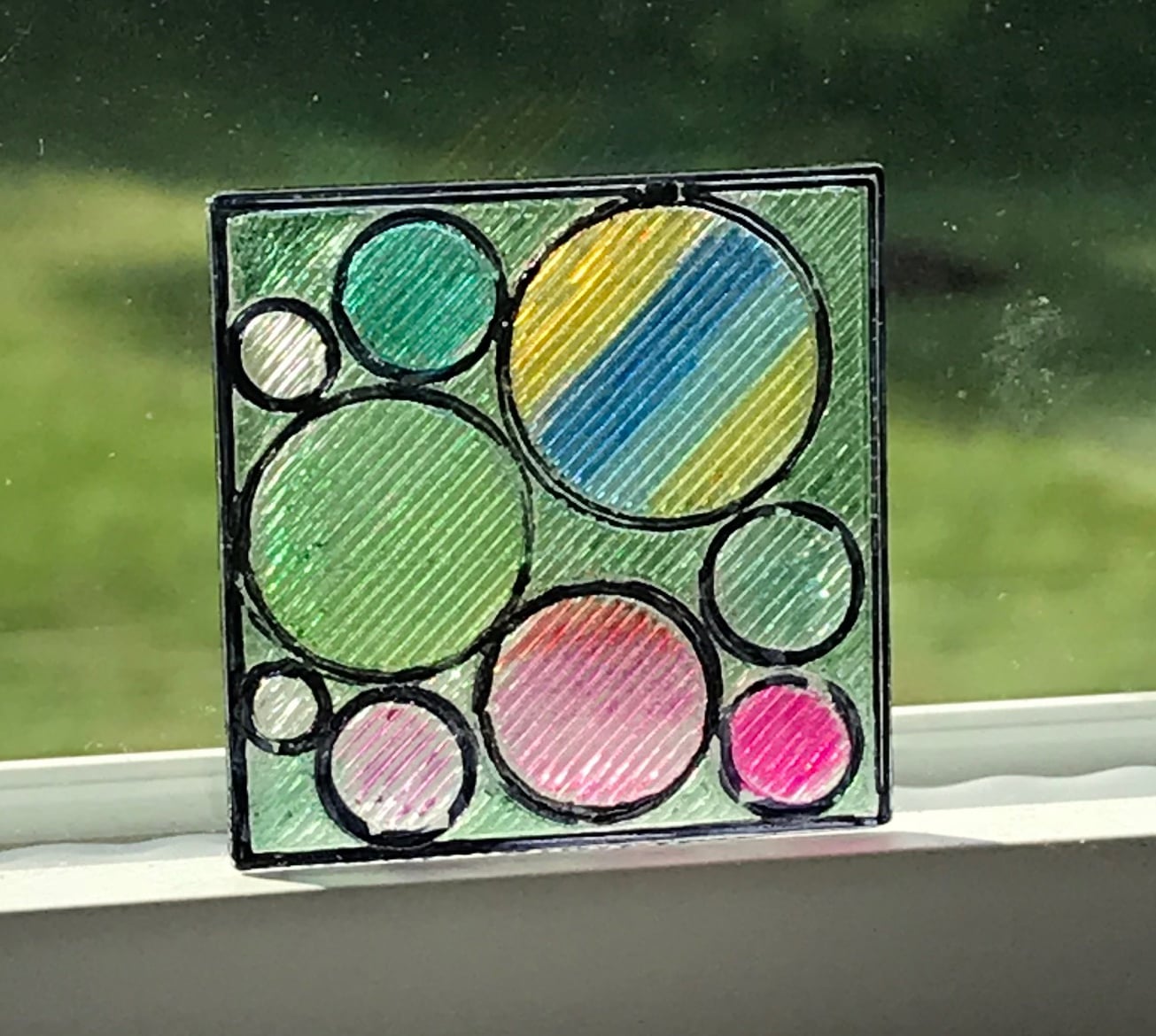 Stained Glass or Sun Catcher Prototype - Circles