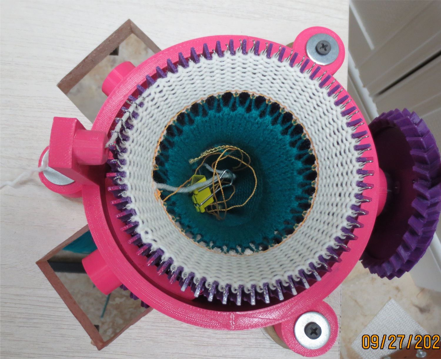 Table mount template for sock machine