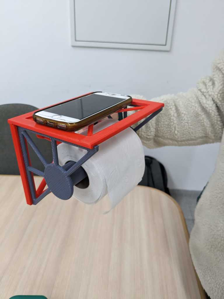 toilet paper holder with phone stand