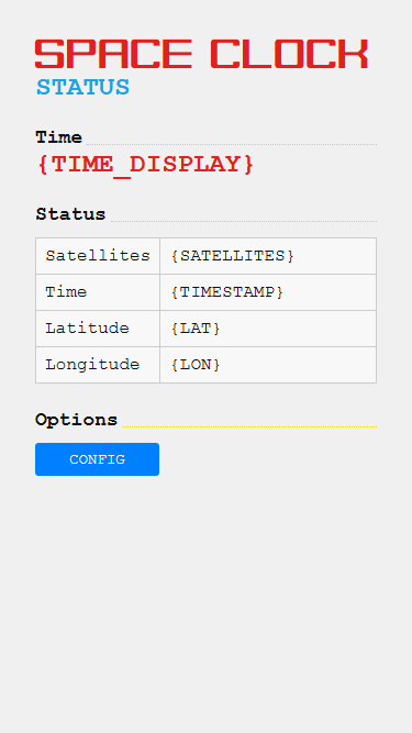 SPACE CLOCK screenshot status