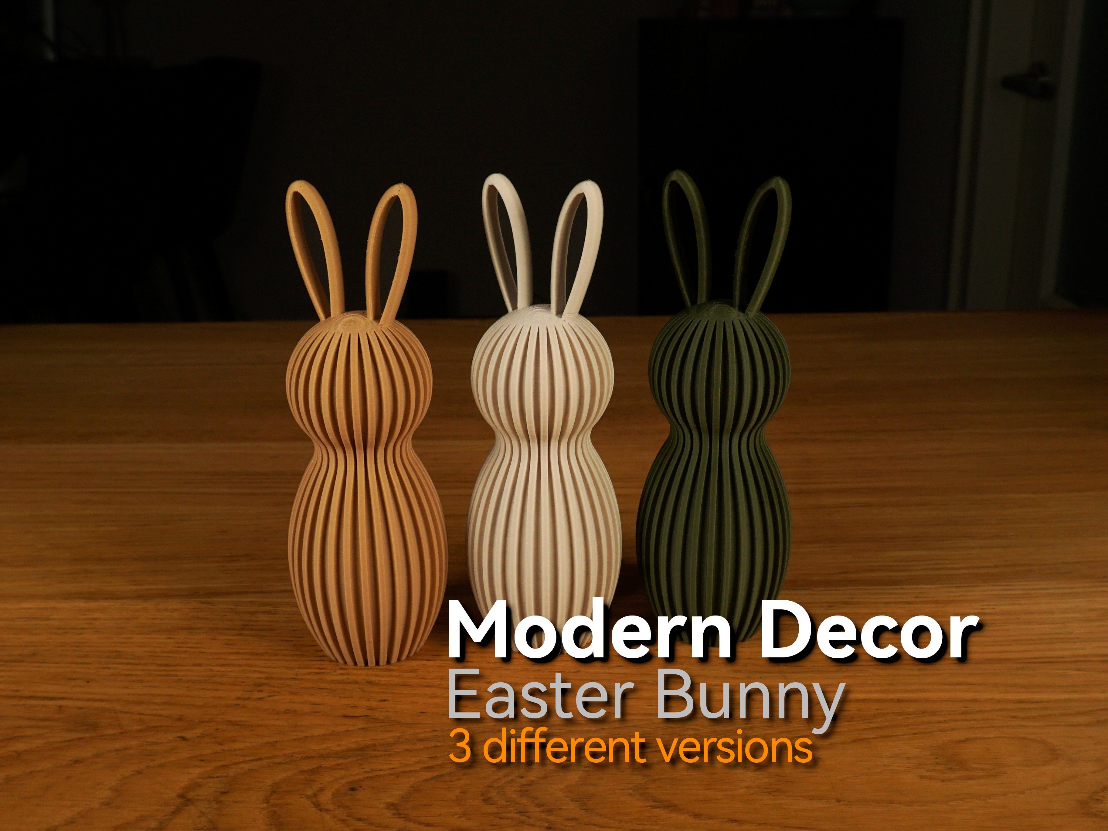 Modern Decor Easter Bunny – Ribbed No Supports
