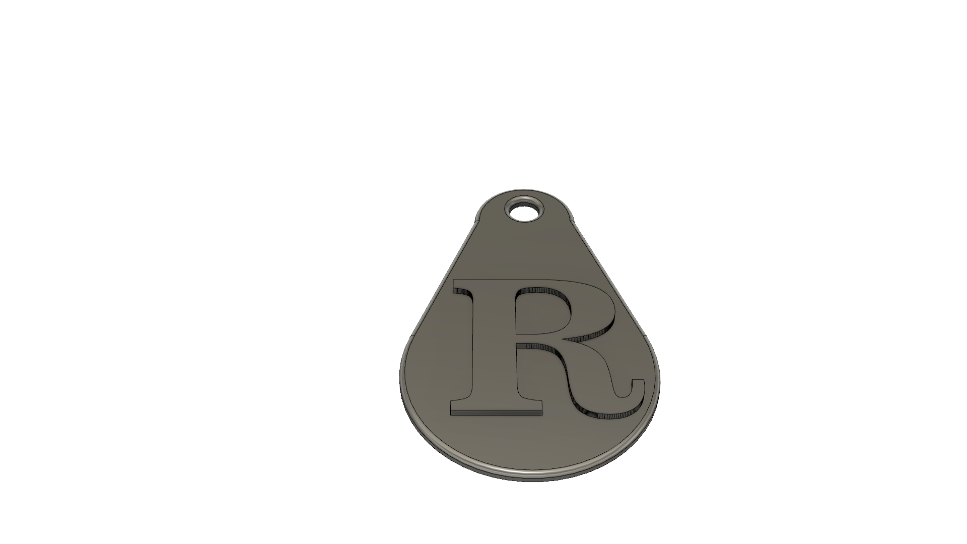 Letter R Key Fob