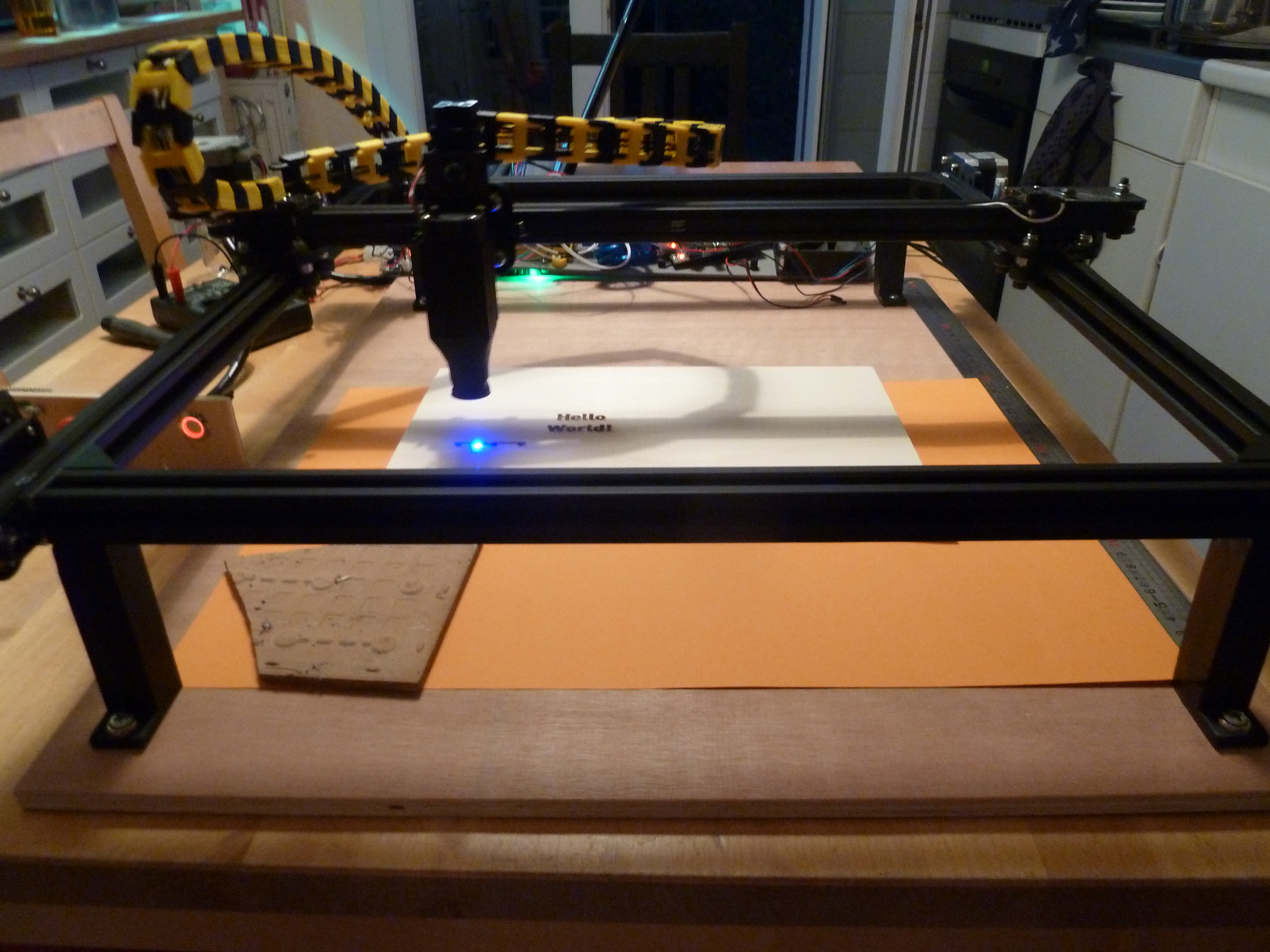 DIY Wifi Laser cutter and engraver with 3D printed parts