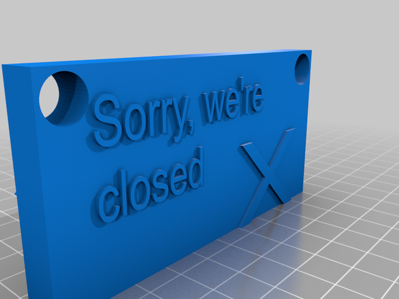 Customizable open/closed sign
