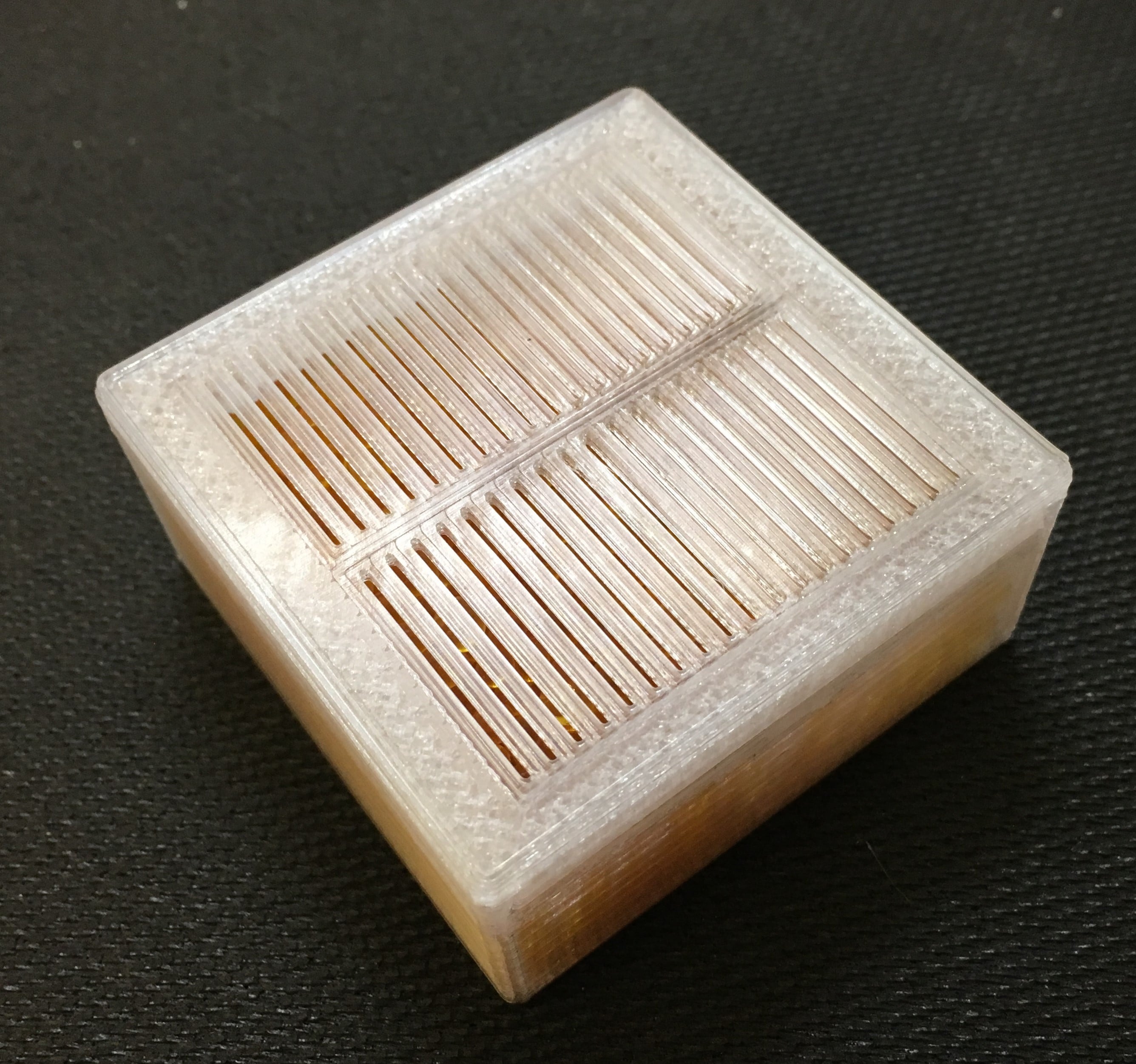 Small Dessicant Box with Sliding Lid and Catch