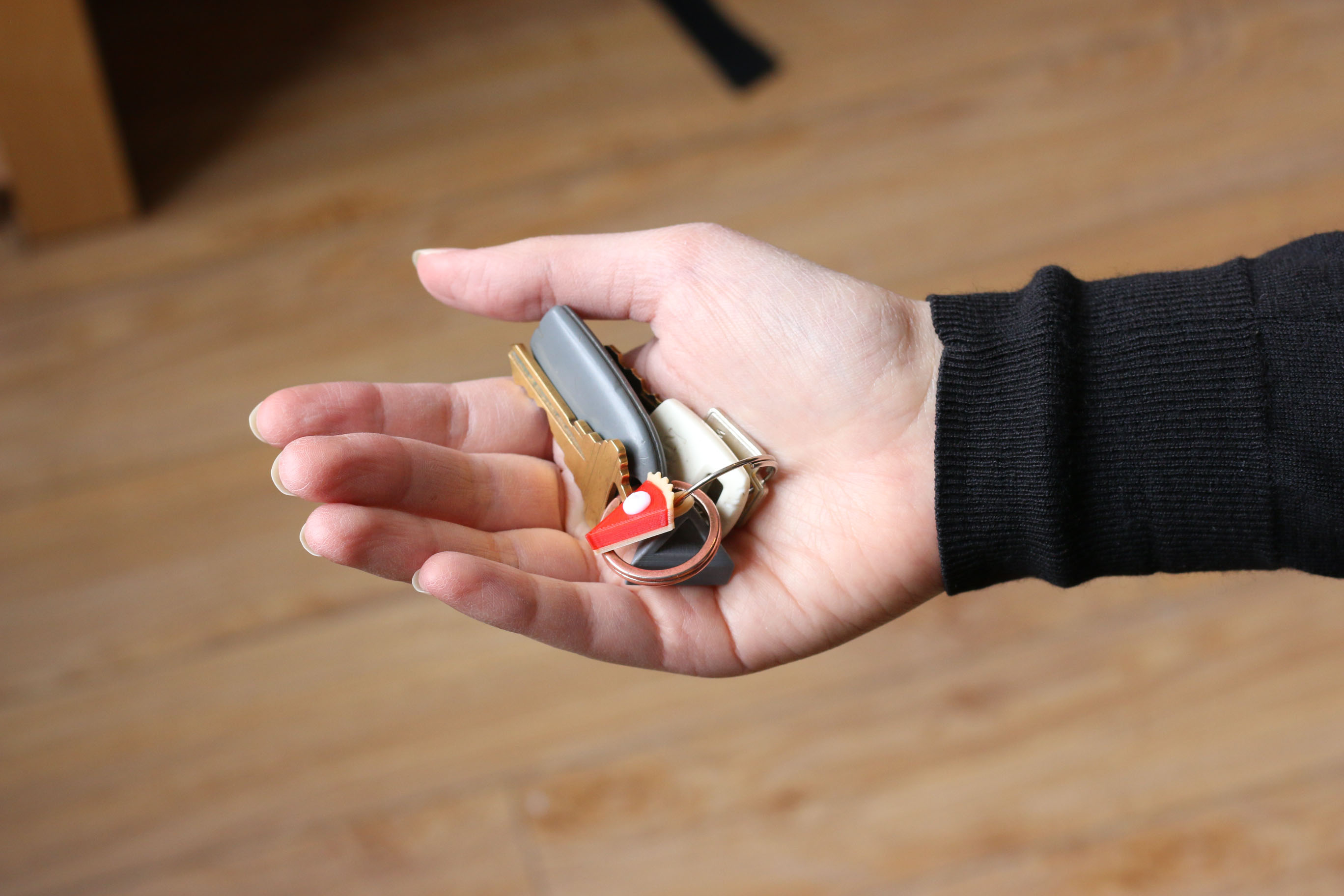 Multi-Color Pie Keychain