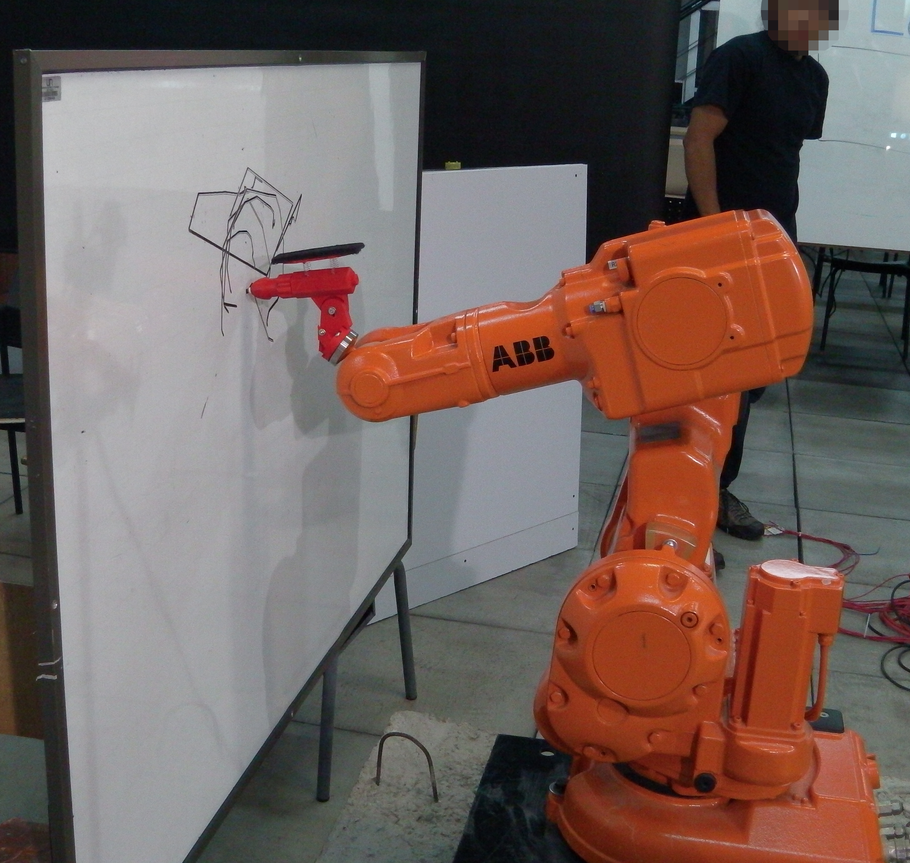 Dynamic Marker and Eraser tool for industrial robot ABB IRB140