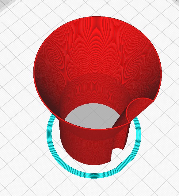 Funnel with air relieve hole, customisable