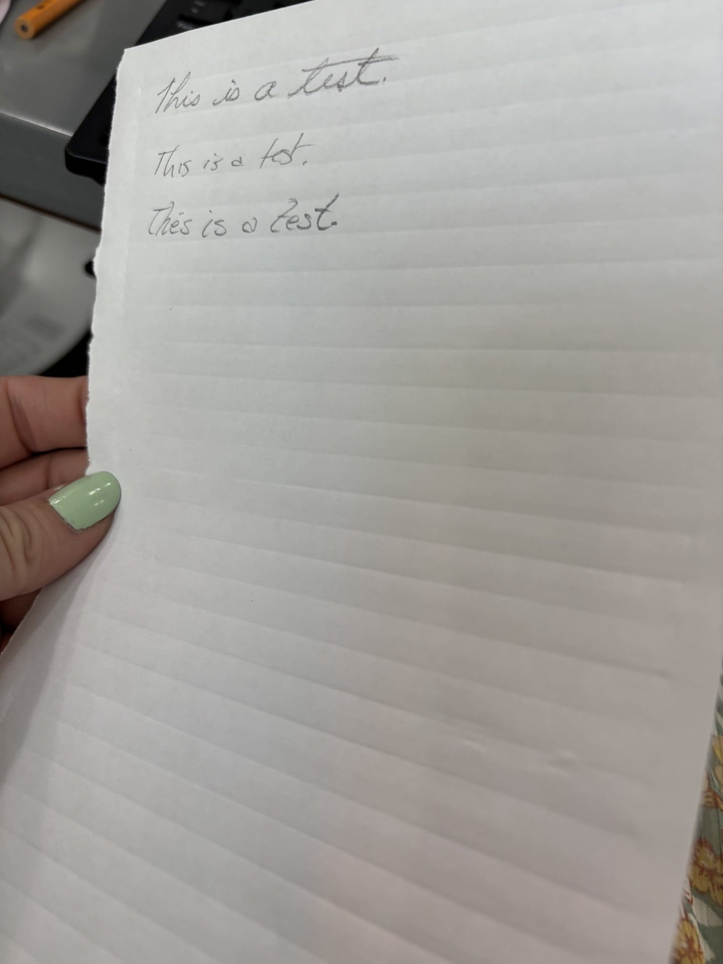 Reusable Embossing Guide Sheet for Straight Handwriting on Unlined Paper